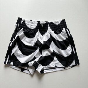 Adidas Marimekko Prime Green Shorts Black & White Waves Small NWT